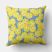 ピックボールはライフ – ダークブルーの黄色 クッション (裏面)