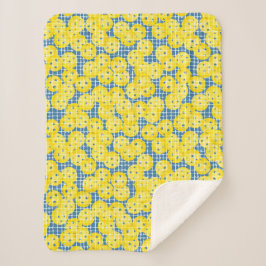 ピックボールはライフ – ダークブルーの黄色 シェルパブランケット