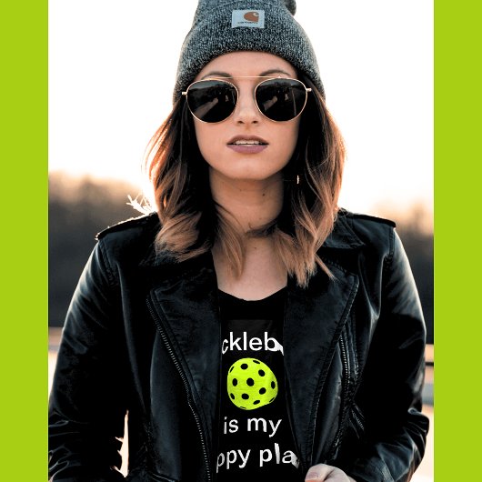 ピックボールは私の幸せな場所だ Tシャツ