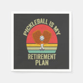 ピックボールは私の退職計画おもしろいヴィンテージパパ スタンダードカクテルナプキン (正面)