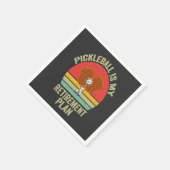 ピックボールは私の退職計画おもしろいヴィンテージパパ スタンダードカクテルナプキン (角)