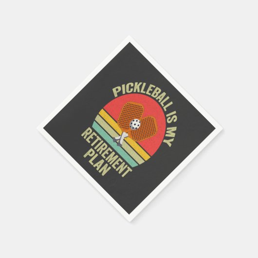 ピックボールは私の退職計画おもしろいヴィンテージパパ スタンダードカクテルナプキン (角)