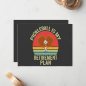 ピックボールは私の退職計画おもしろいヴィンテージパパ ノートカード (正面/裏面インサイチュ)