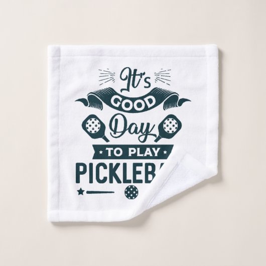ピックボールは良い日遊だ ウォッシュタオル (ウォッシュタオル)