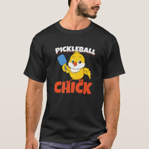 ピックボールひよこパドルボール選手チキンピクル Tシャツ