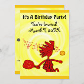 ピックボールめでたいパーティの招待状 招待状 (正面/裏面)