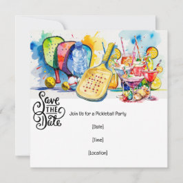 ピックボールをテーマにしたパーティー 招待状