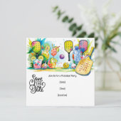 ピックボールをテーマにしたパーティー 招待状 (スタンド正面)