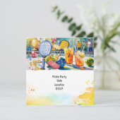 ピックボールをテーマにした誕生日パーティー 招待状 (スタンド正面)