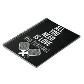 ピックボールアクセサリーギフトアイディアおもしろい手帳 ノートブック (左側)