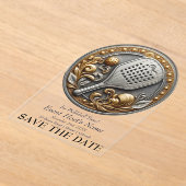 ピックボールイベントパーティの招待状 アクリル招待状 (レイダウン)