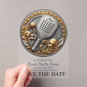 ピックボールイベントパーティの招待状 アクリル招待状 (インサイチュ (ポータブル))