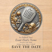 ピックボールイベントパーティの招待状 アクリル招待状 (正面)