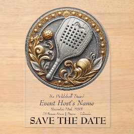 ピックボールイベントパーティの招待状 アクリル招待状