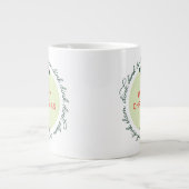 ピックボールカスタムクリスマス年リース ジャンボコーヒーマグカップ (正面)