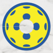 ピックボールカスタムパーティーカラーワイングラスラベル ワイングラスタグ (正面)