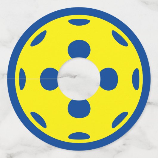 ピックボールカスタムパーティーカラーワイングラスラベル ワイングラスタグ (正面)