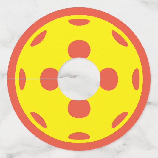 ピックボールカスタムパーティーカラーワイングラスラベル ワイングラスタグ (裏面)