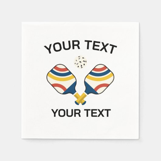 ピックボールカスタム スタンダードカクテルナプキン (正面)