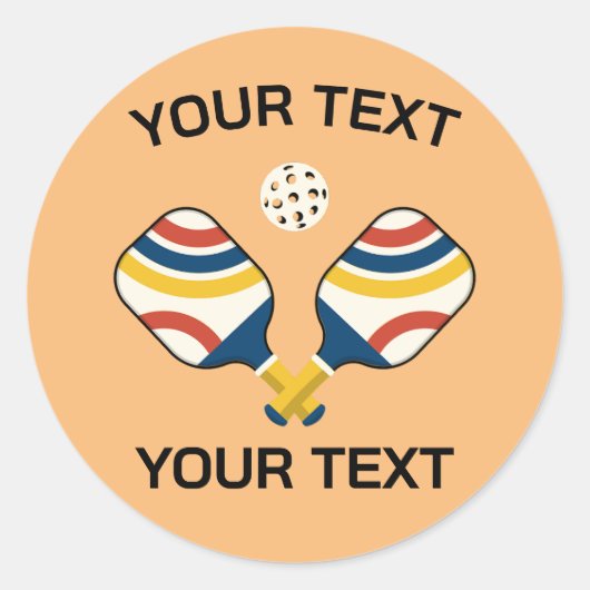 ピックボールカスタム ラウンドシール (正面)