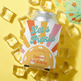 ピックボールカラフルパーティーレトロサンバーストカスタム 缶クーラー