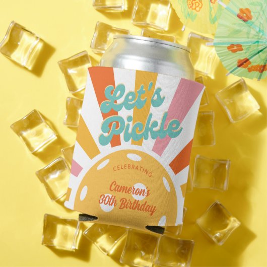 ピックボールカラフルパーティーレトロサンバーストカスタム 缶クーラー (インサイチュ 夏)