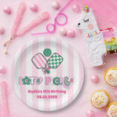 ピックボールガールズ誕生日 ペーパープレート (パーティー)