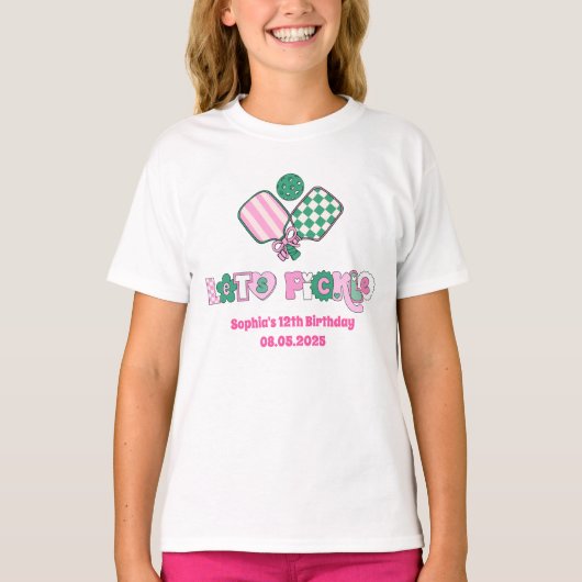 ピックボールガールズ誕生日 Tシャツ (正面)