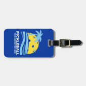 ピックボールギア識別パーソナライズされた文字 ラゲッジタグ (正面横)