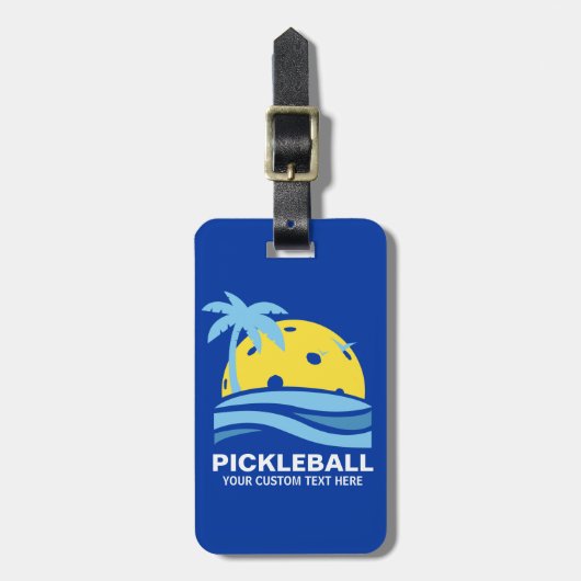 ピックボールギア識別パーソナライズされた文字 ラゲッジタグ (正面縦)