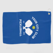 ピックボールクラブチームプレーカスタムヤーのピクルスウェット ゴルフタオル (横)