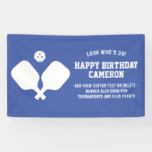 ピックボールクラブパーティーパドルズブルーホワイトカスタムホテル 横断幕 (横)