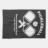 ピックボールクラブピックボールパドル&ボールカスタム キッチンタオル (横)