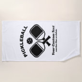 ピックボールクラブピックボールパドル&ボールカスタム ビーチタオル (正面)