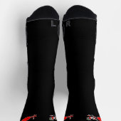 ピックボールクリスマスジョイサンタパドルレッドボール ソックス (上部)