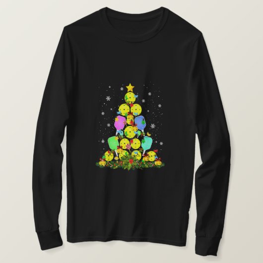 ピックボールクリスマスツリーサンタピックボールXマスL Tシャツ (デザイン正面)