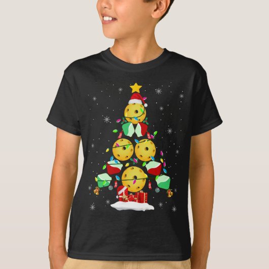 ピックボールクリスマスツリーサンタピックボールX-mas L Tシャツ (正面)