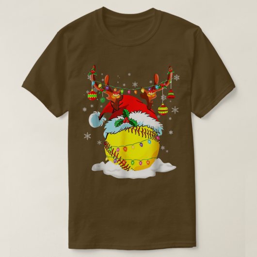 ピックボールクリスマストナリーサンタハットピックボールChri Tシャツ (デザイン正面)