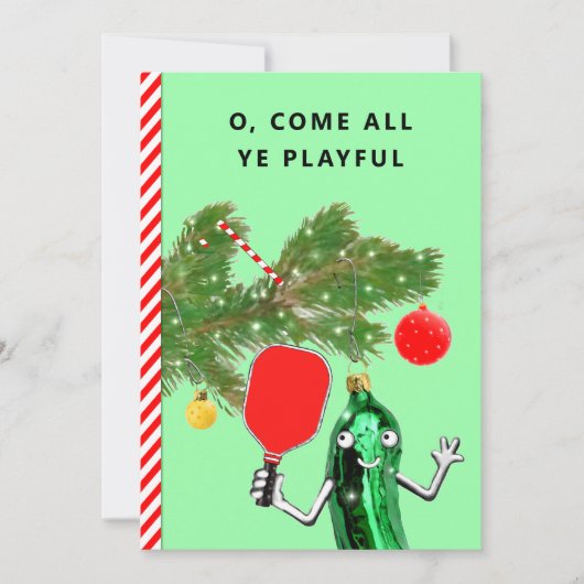 ピックボールクリスマスホリデーカード (正面)