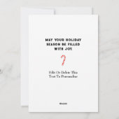 ピックボールクリスマスホリデーカード シーズンカード (裏面)