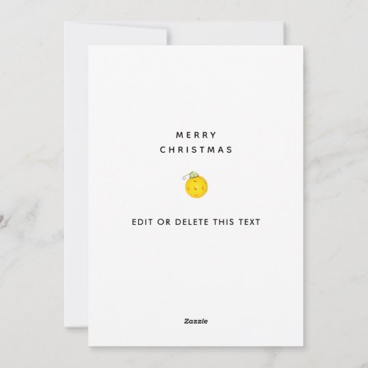 ピックボールクリスマスホリデーギフトカード シーズンカード (裏面)