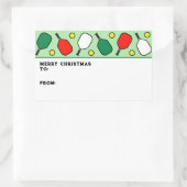 ピックボールクリスマスホリデーギフトラベル 長方形シール (バッグ)