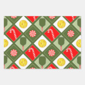 ピックボールクリスマスホリデーギフト ラッピングペーパーシート (正面3)