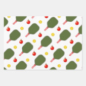 ピックボールクリスマスホリデーギフト ラッピングペーパーシート (正面2)