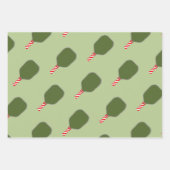 ピックボールクリスマスホリデーギフト ラッピングペーパーシート (正面)