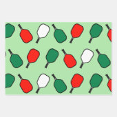 ピックボールクリスマスホリデーギフト ラッピングペーパーシート (正面3)