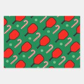 ピックボールクリスマスホリデーギフト ラッピングペーパーシート (正面)