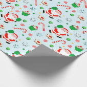 ピックボールクリスマスホリデーギフト ラッピングペーパー (角)