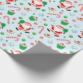 ピックボールクリスマスホリデーギフト ラッピングペーパー (角)