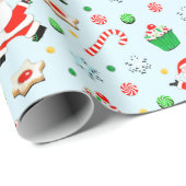 ピックボールクリスマスホリデーギフト ラッピングペーパー (ロールコーナー)